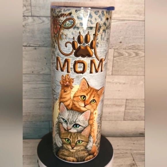 Hand Crafted Other - Cat Mom 20oz. Stainless Steel Tumbler